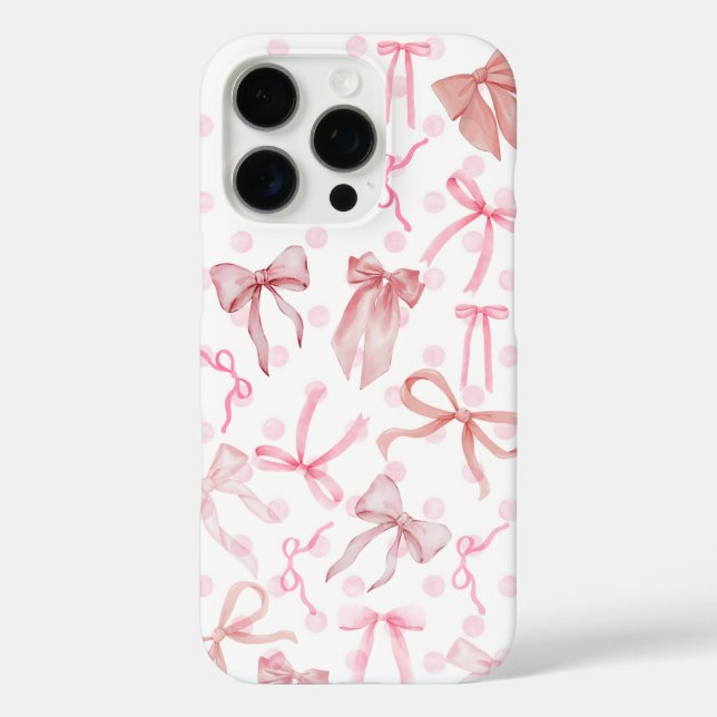 Étui iPhone à nœud rose (Verso)
