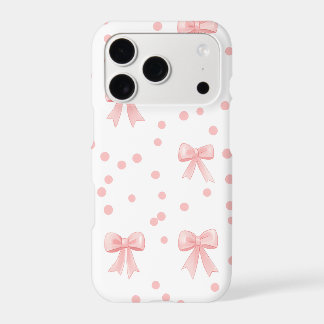 Étui iPhone à nœud rose | Coquette mignonne