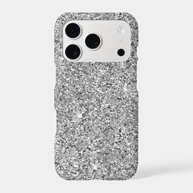 Étui iPhone à paillettes argentées (Verso)