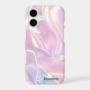Étui iPhone à vagues holographiques fausses tendan