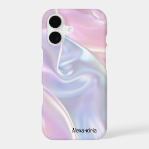 Étui iPhone à vagues holographiques fausses tendan
