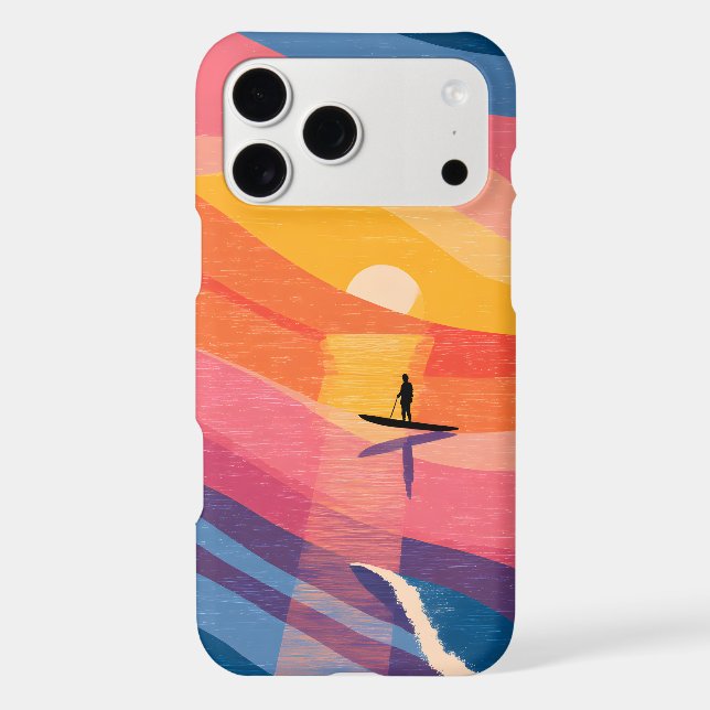 Étui iPhone Abstract Paddle Board Sunset Wrap (Verso)