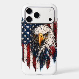 Étui iPhone Aigle Américain Patriotique Drapeau US