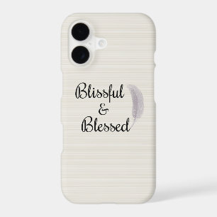 Étui iPhone Angel Feather Stripes Blanc Gris Zen
