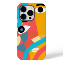 Étui iPhone Art Visage Couleur Vif Abstrait