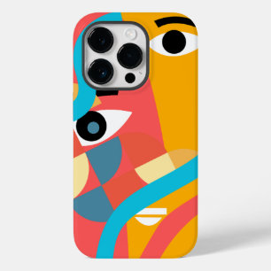 Étui iPhone Art Visage Couleur Vif Abstrait