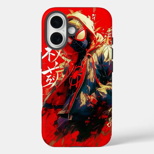 Étui iPhone artistique Anime Spider-Verse (Verso)