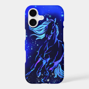 Étui iPhone avec cheval courant dans une nuit étoi