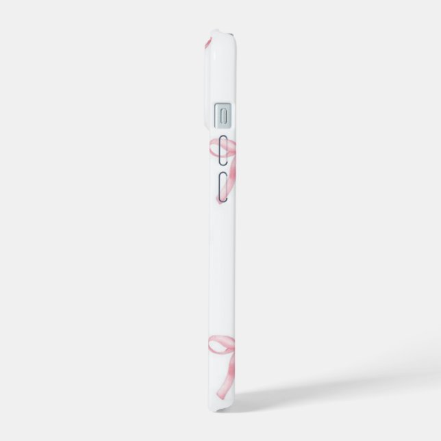 Étui iPhone avec nœud rose (Côté gauche)