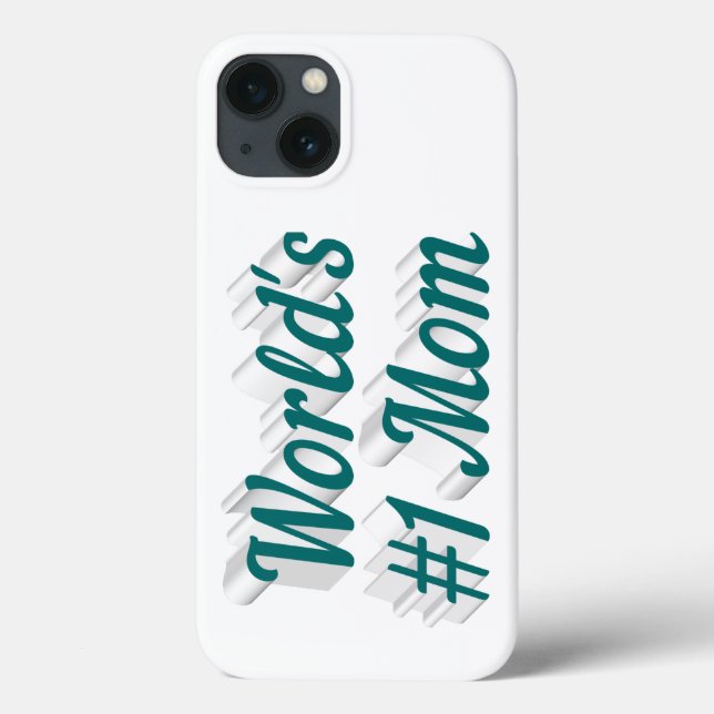 Étui iPhone avec texte vert Maman (Verso)
