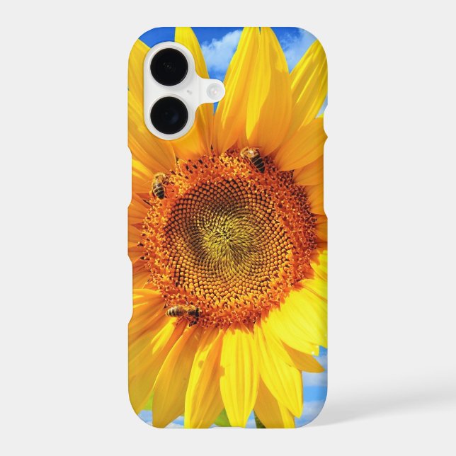 Étui iPhone avec Tournesol Jaune (Verso)