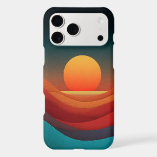 Étui iPhone Bauhaus Earthy Sunset Waves Wrap