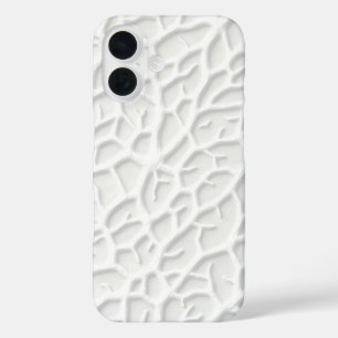 Étui iPhone blanc gaufré avec texture abstraite