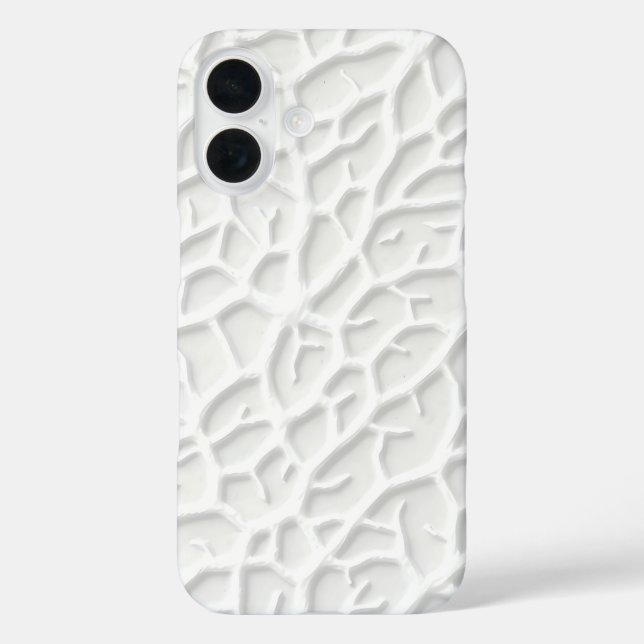 Étui iPhone blanc gaufré avec texture abstraite (Verso)
