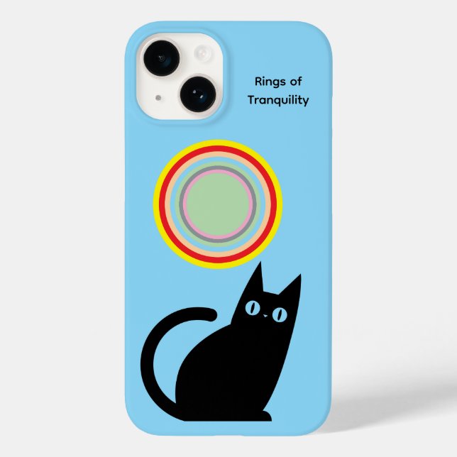 Étui iPhone bleu clair Anneaux de Tranquillité (Verso)