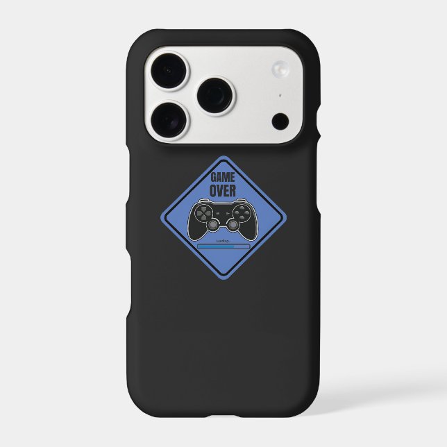Étui iPhone bleu Game Over (Verso)