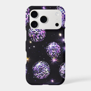 Étui iPhone Boule Disco Holographique Violette Y