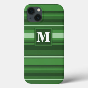 Étui iPhone Case-Mate à rayures vertes Monogram