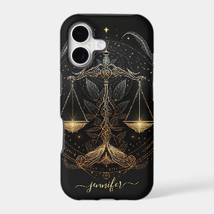 Étui iPhone Case-Mate Libra zodiaque noir et or