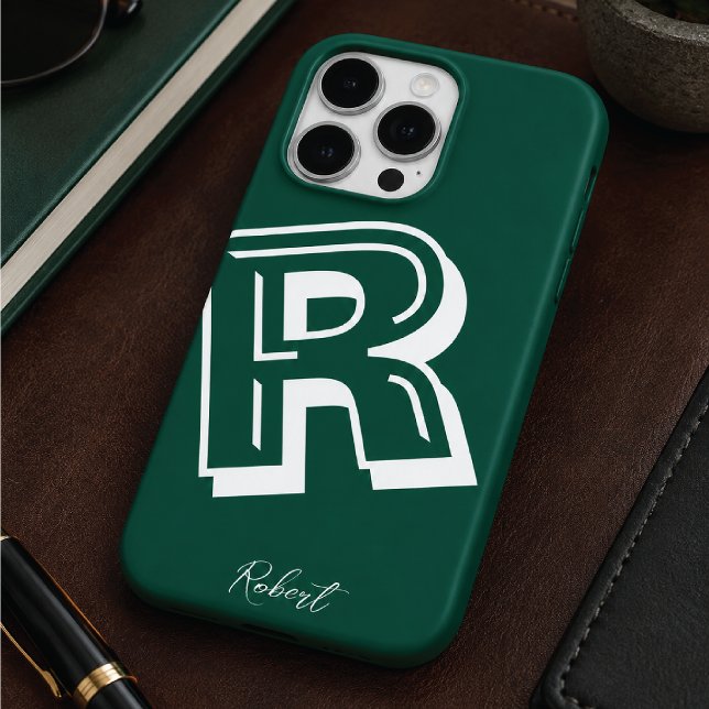 Étui iPhone Case-Mate minimaliste vert moderne ave (Créateur téléchargé)