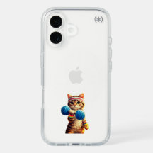 Étui iPhone Chat Gym – Chat Drôle de Musculation