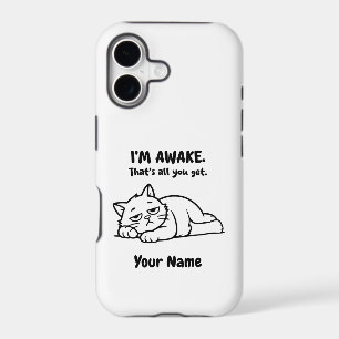 Étui iPhone Chat Paresseux Drôle Personnalisé Je