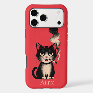Étui iPhone Chat Sarcasique qui Fume