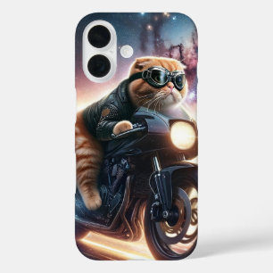 ÉTUI IPHONE CHAT SUR MOTOCYCLETTE