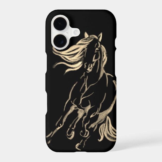 Étui iPhone Cheval en Course (Verso)