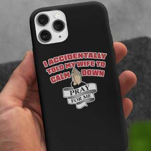 Étui iPhone Citation drôle de mari - Priez pour mo