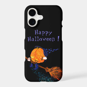 Étui iPhone Citrouille de Halloween Sorcière