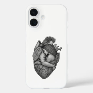 Étui iPhone Croquis de Couple Cœur Anatomique