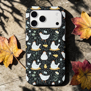 Étui iPhone Dark Botanical Maman Poule Arrière-Cou