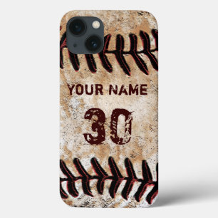 Étui iPhone de baseball personnalisé vintage résis