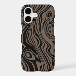 Étui iPhone Design d'Art Noir et Marron