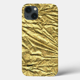 Étui iPhone en feuille d'or brillante