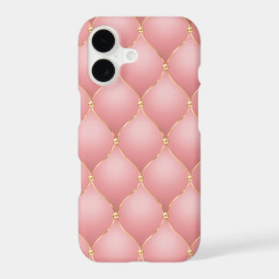 Étui iPhone en rose gold capitonné
