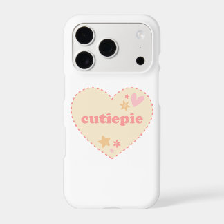 Étui iPhone esthétique rose Cute Cutiepie cœur.