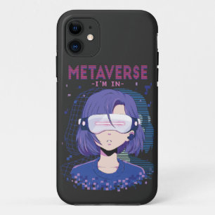 Étui iPhone fille anime lunettes de réalité virtue