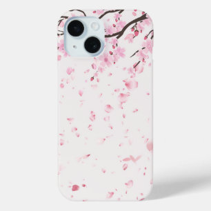 Étui iPhone Fleurs de Cerisier Rose Pâle Aquarelle