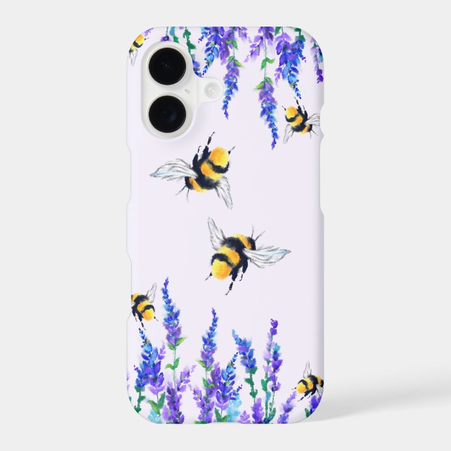 Étui iPhone Fleurs de Printemps et Abeilles (Verso)