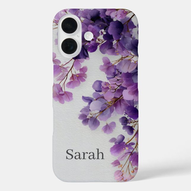 Étui iPhone Fleurs Violettes (Verso)