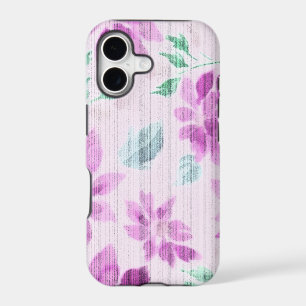 Étui iPhone Floral Aquarelle Lavande Vintage