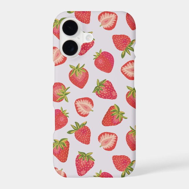 Étui iPhone fraise rose (Verso)