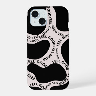 Étui iPhone 'Good Feel' Typographie Abstraite