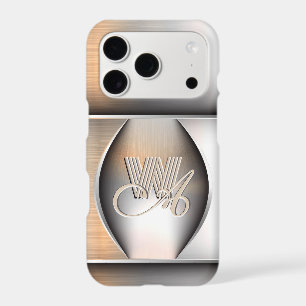 Étui iPhone / iPad au monogramme en acier brossé b