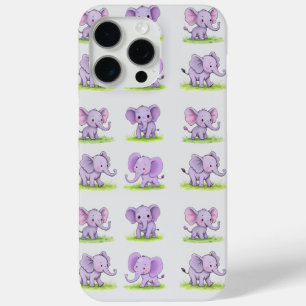 Étui iPhone/iPad bébé éléphant violet