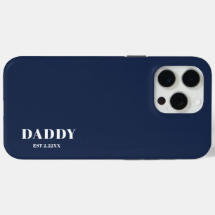 Étui iPhone / iPad bleu marine personnalisé Papa E