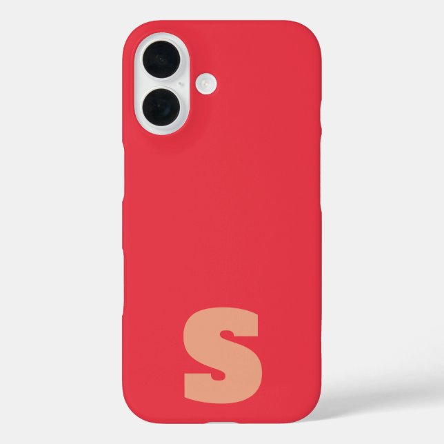 Étui iPhone / iPad initial orange personnalisé (Verso)