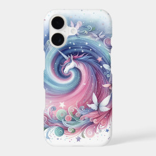Étui iPhone / iPad Licorne Rose Bleu Mignon